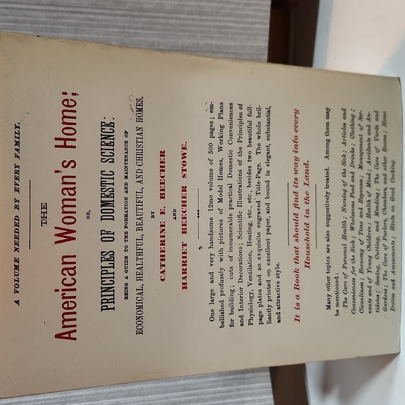 American Woman's Home Book By Catherine E. Beecher & Harriet Beecher Stowe 1987 - Picture 6 of 7